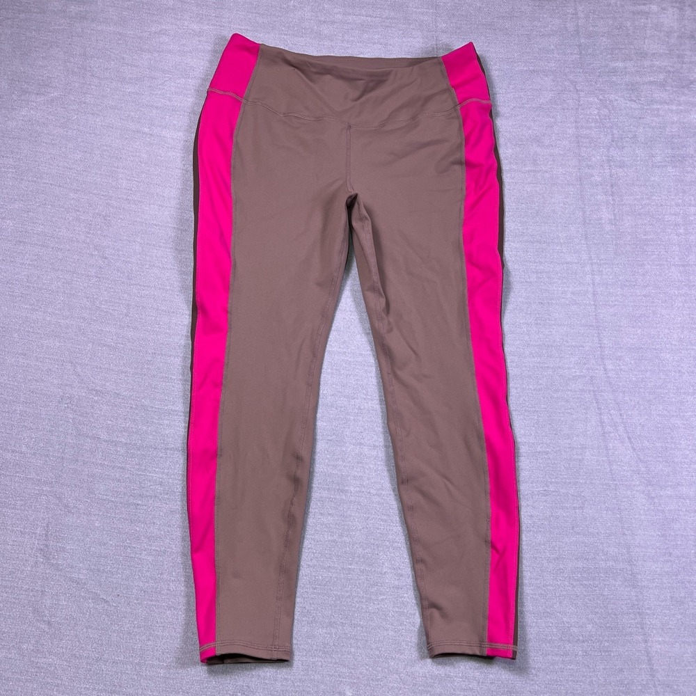 Torrid Womens Tan Pink Brown Performance Core Stretch Active Leggings Size 1